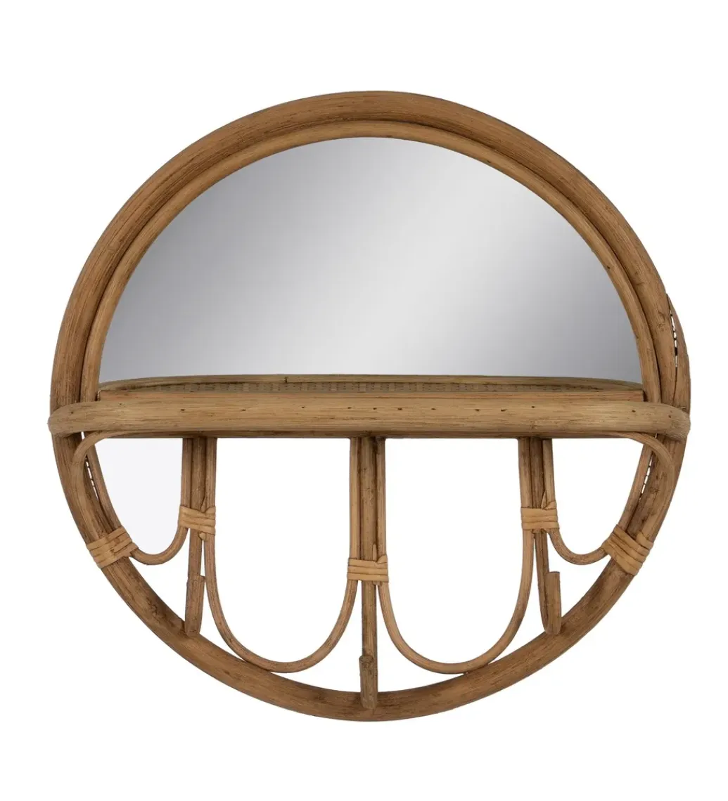 Zona-Design Lustro FEMKI 42 cm ratan naturalny
