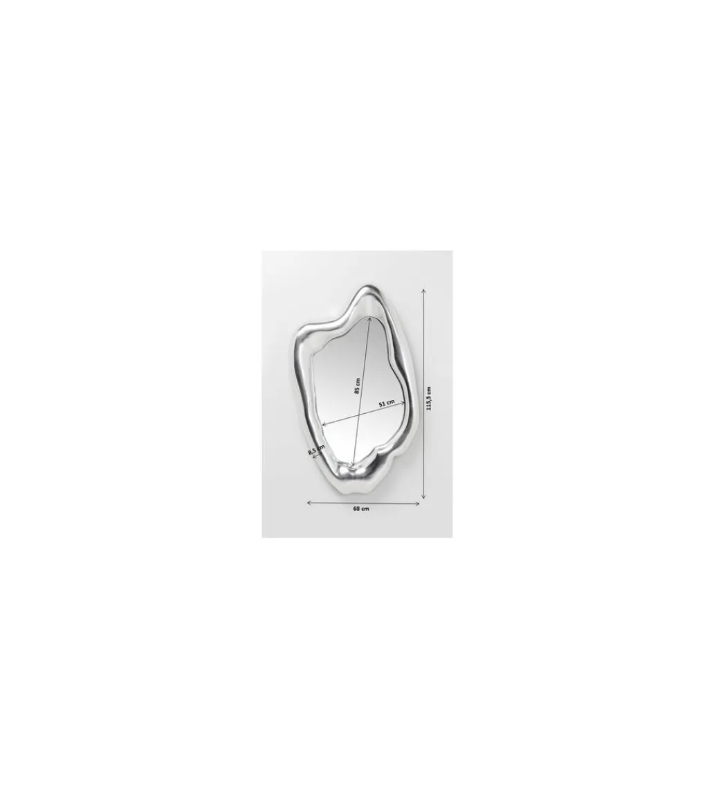 KARE Lustro Hologram 117 cm x 68 cm srebrne