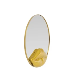 KARE Lustro LIPS 100 cm złote