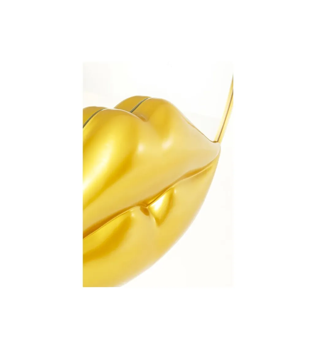 KARE Lustro LIPS 100 cm złote