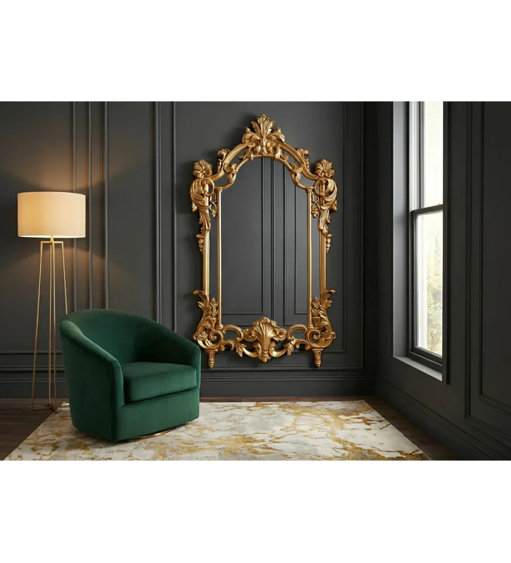 Invicta Interior - przedsprzedaż Lustro OPULENT 150 cm złote
