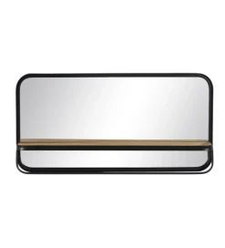 Zona-Design Lustro PERCHERO 80 cm drewno kauczuk czarne