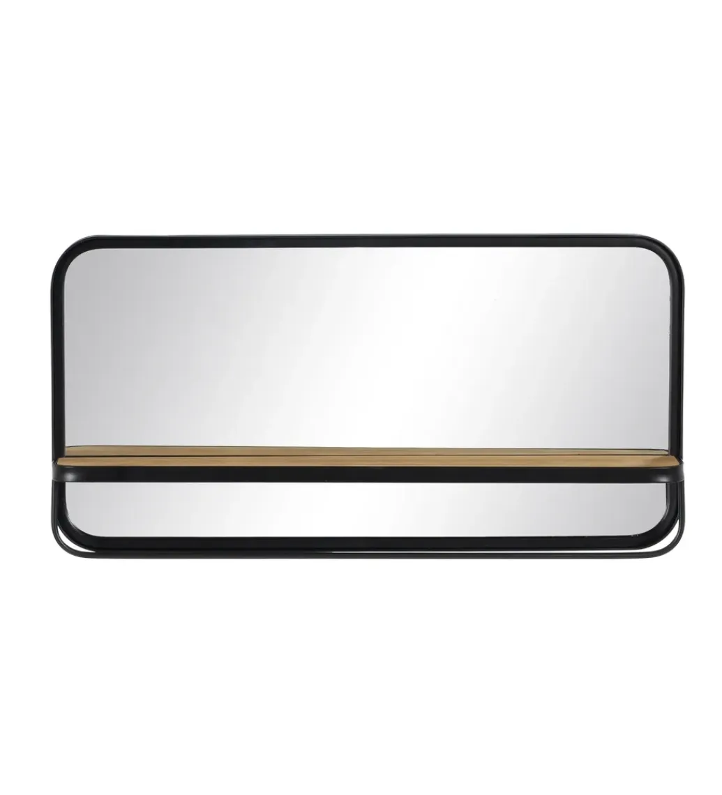 Zona-Design Lustro PERCHERO 80 cm drewno kauczuk czarne