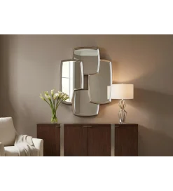 Invicta Interior Lustro QUADRA 90 cm srebrny