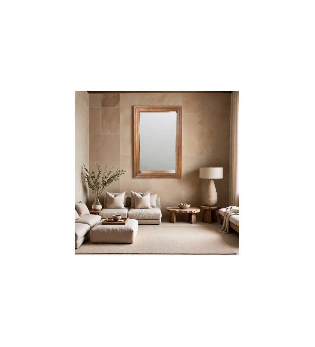 RW Lustro RECTAN 137 cm drewno mango