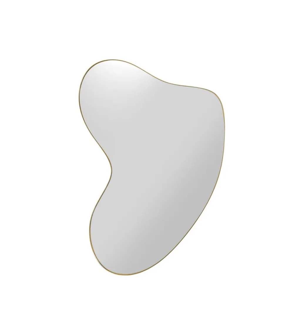 KARE Lustro SHAPE 110 cm x 10 cm w kolorze mosiądzu