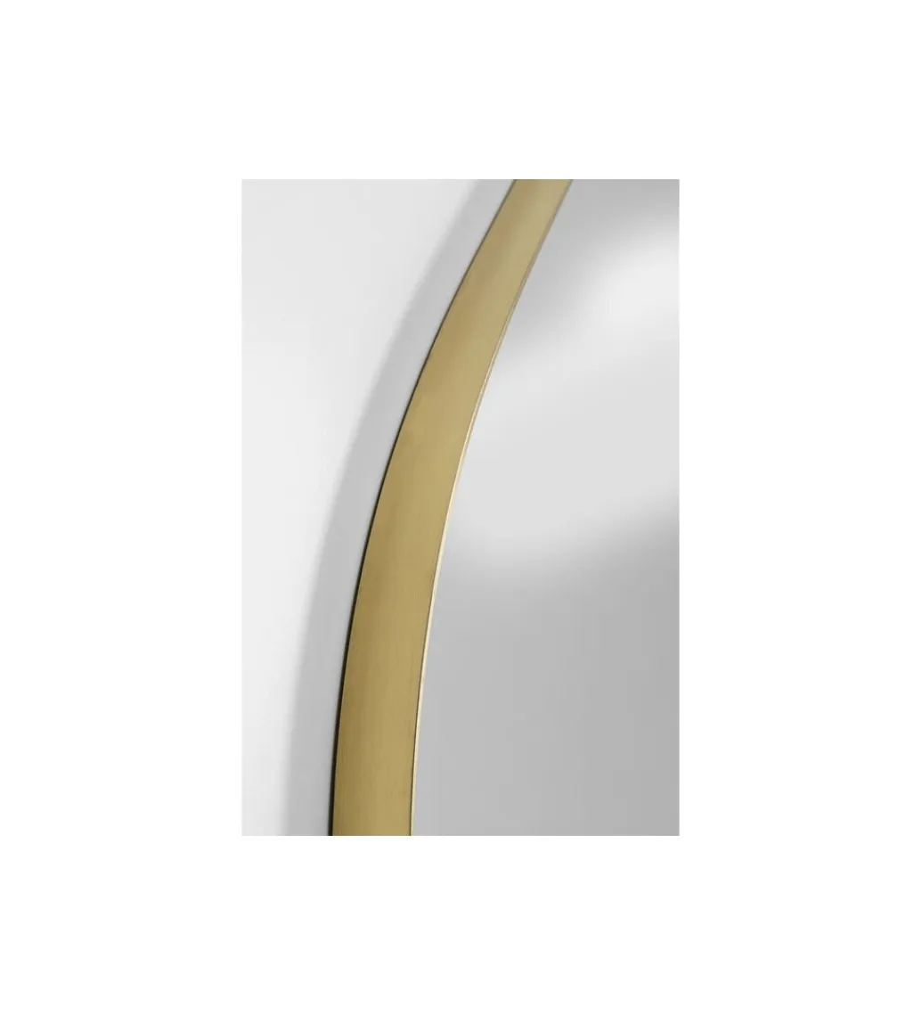 KARE Lustro SHAPE 110 cm x 10 cm w kolorze mosiądzu