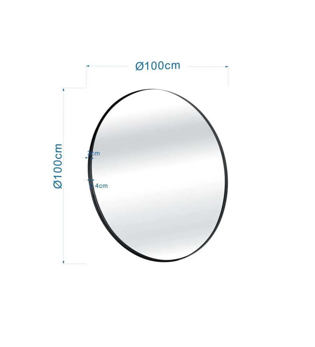 KARE Lustro STARLET 100 cm czarna