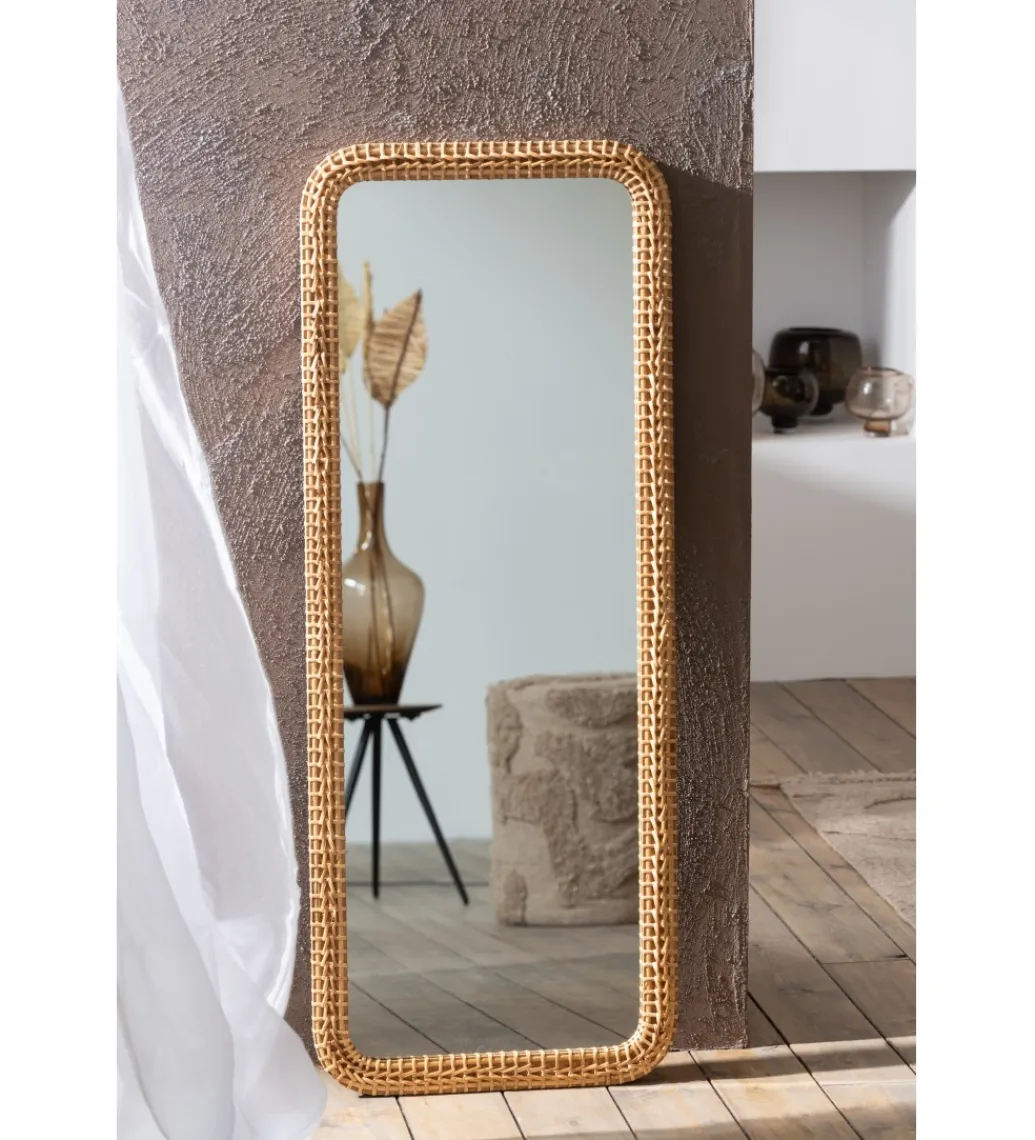 J-Line Lustro stojące RECTANGLE 122 cm naturalne