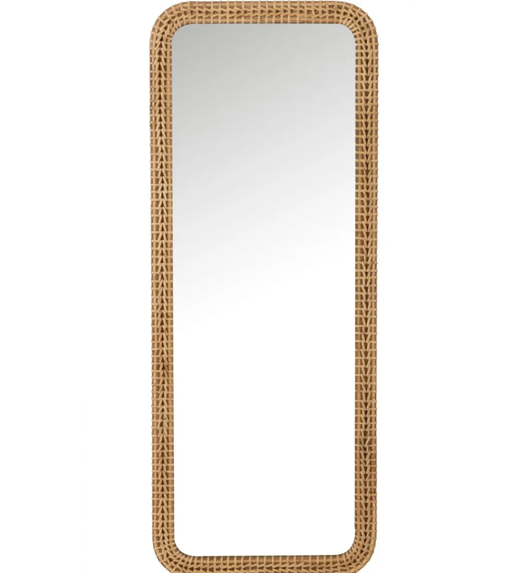J-Line Lustro stojące RECTANGLE 122 cm naturalne
