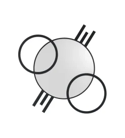 KARE Lustro TRIPLE CIRCLE 124 x 119 cm czarne
