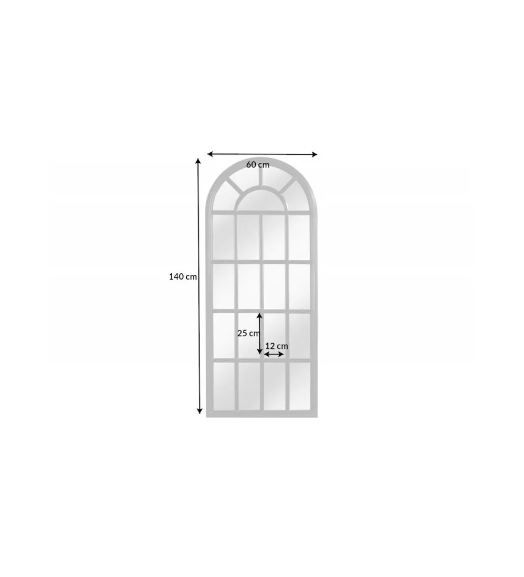 Invicta Interior Lustro WINDOW 140 cm czarne