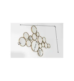 KARE Lustro wiszące BUBBLES 138 x 93 cm złote