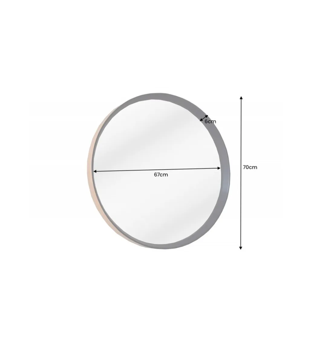 Invicta Interior Lustro wiszące CORSE 70 cm drewno dąb