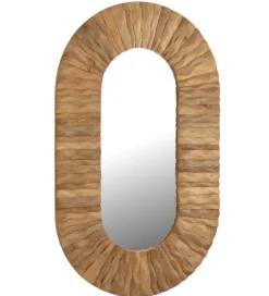 J-Line Lustro wiszące CURVE 152 cm naturalny