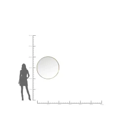 KARE Lustro wiszące CURVE MO 100 cm złote