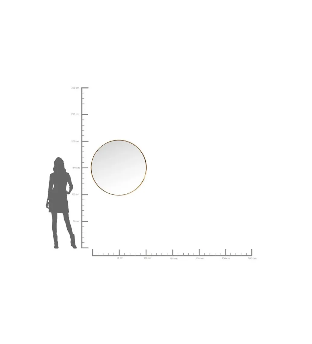 KARE Lustro wiszące CURVE MO 100 cm złote