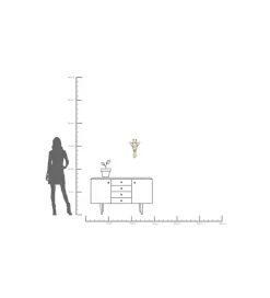 KDesign Lustro wiszące GIRAFFE 45 cm złote