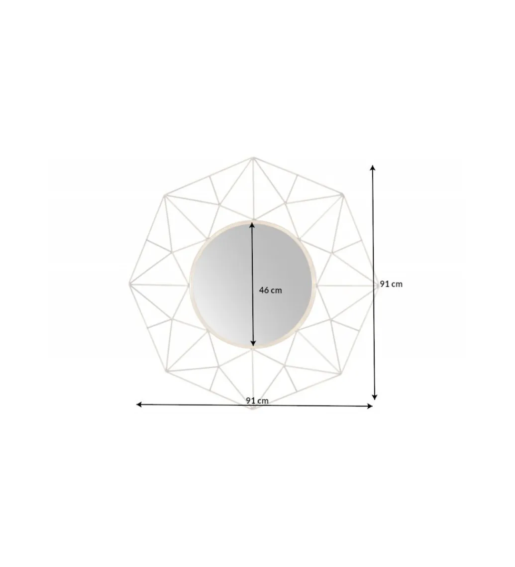Invicta Interior Lustro wiszące GORAN 91 cm w kolorze mosiężnym