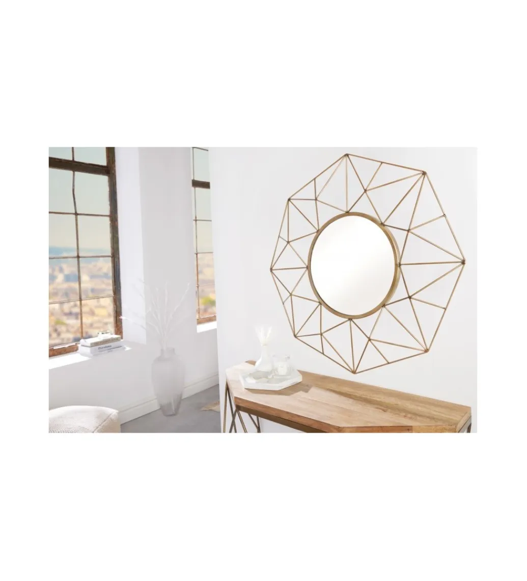 Invicta Interior Lustro wiszące GORAN 91 cm w kolorze mosiężnym