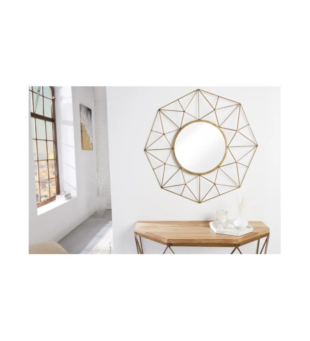 Invicta Interior Lustro wiszące GORAN 91 cm w kolorze mosiężnym