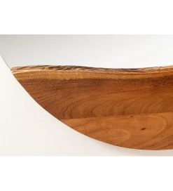 Invicta Interior Lustro wiszące MIRROR 100 cm drewno akacja