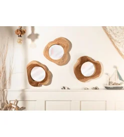 Invicta Interior - przedsprzedaż Lustro wiszące Reflect 31 cm drewno Teak