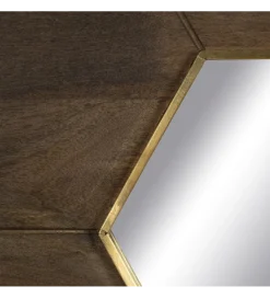 Zona-Design Lustro wiszące RETUNM 90 cm drewno mango