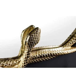 Invicta Interior Lustro wiszące SNAKE XL 85 cm złote z elementem dekoracyjnym w kształcie węża