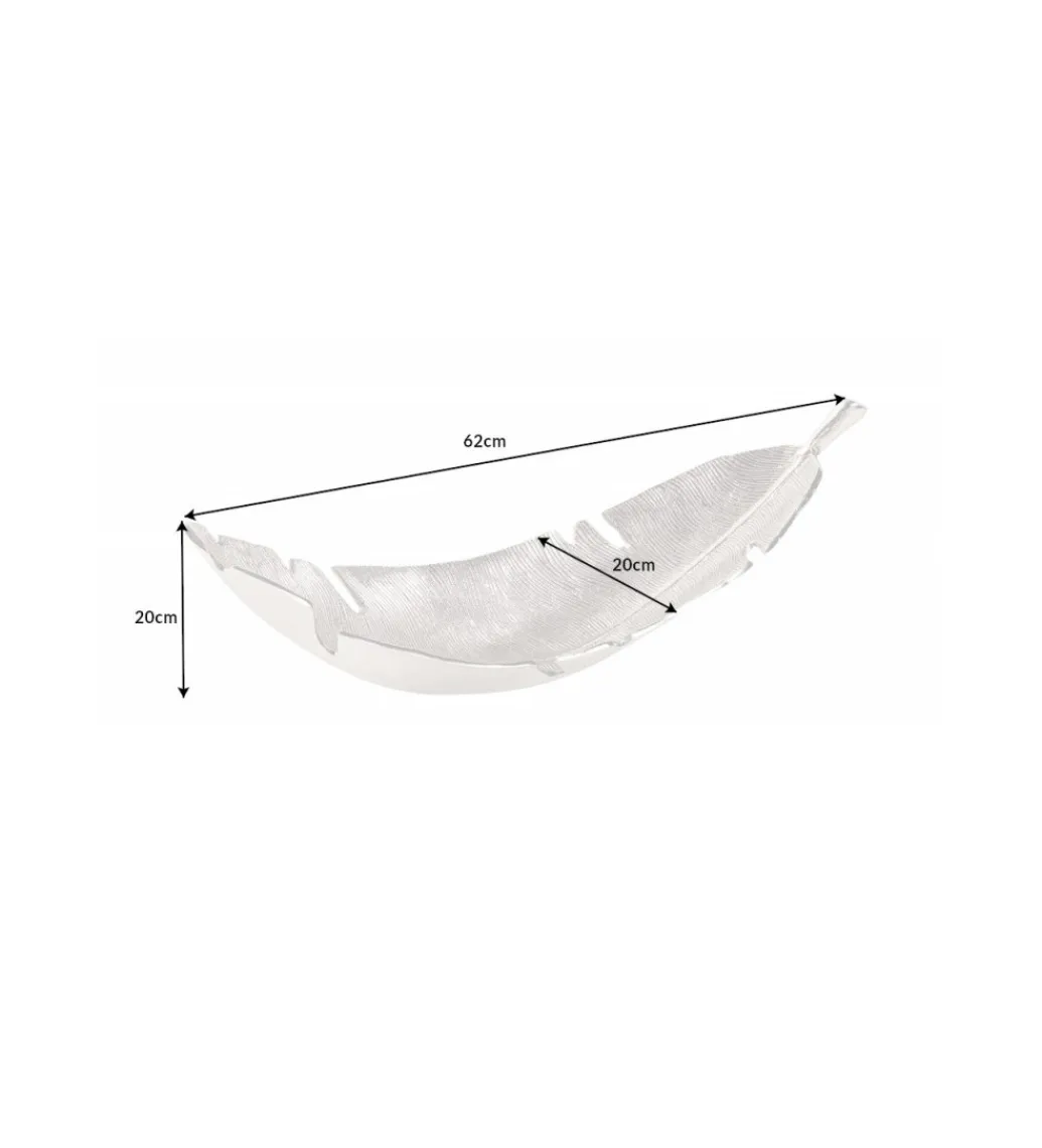 Invicta Interior Misa HOJA 62 cm srebrna