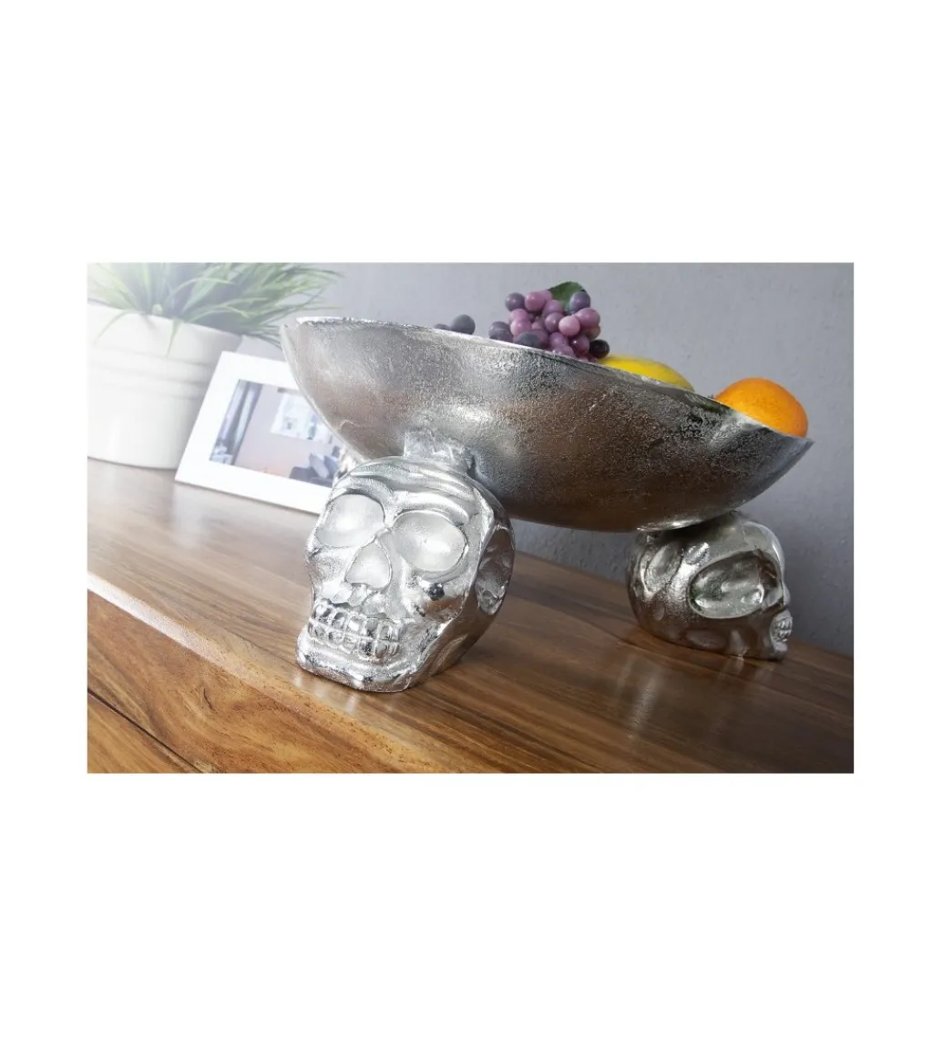 Invicta Interior Misa Skull Srebrna 35 cm