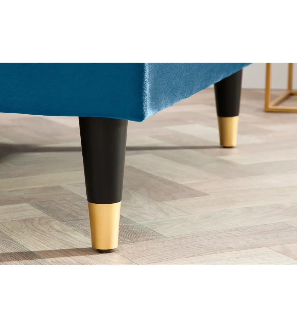 Invicta Interior Narożnik Canis Velvet 260 cm ciemnoniebieski aksamit