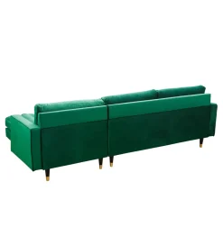 Invicta Interior Narożnik CANIS velvet  260 cm ciemnozielony