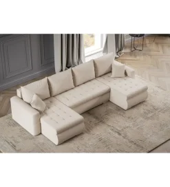 ZDDESIGN Narożnik rozkładany BERNO U 302 cm z funkcją spania