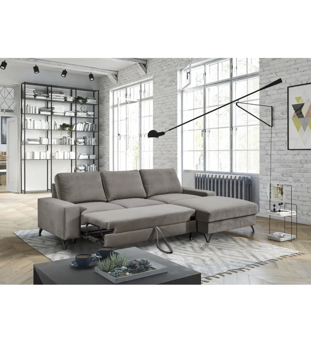 Comforteo Narożnik rozkładany MAKO Flavio MINI 264 cm z funkcją spania