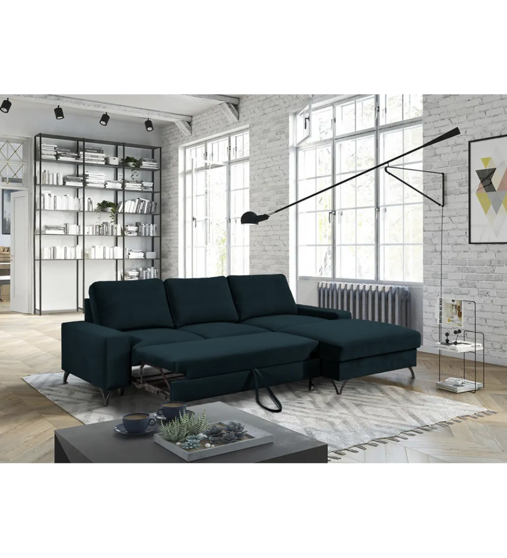 Comforteo Narożnik rozkładany MAKO Flavio MINI 264 cm z funkcją spania