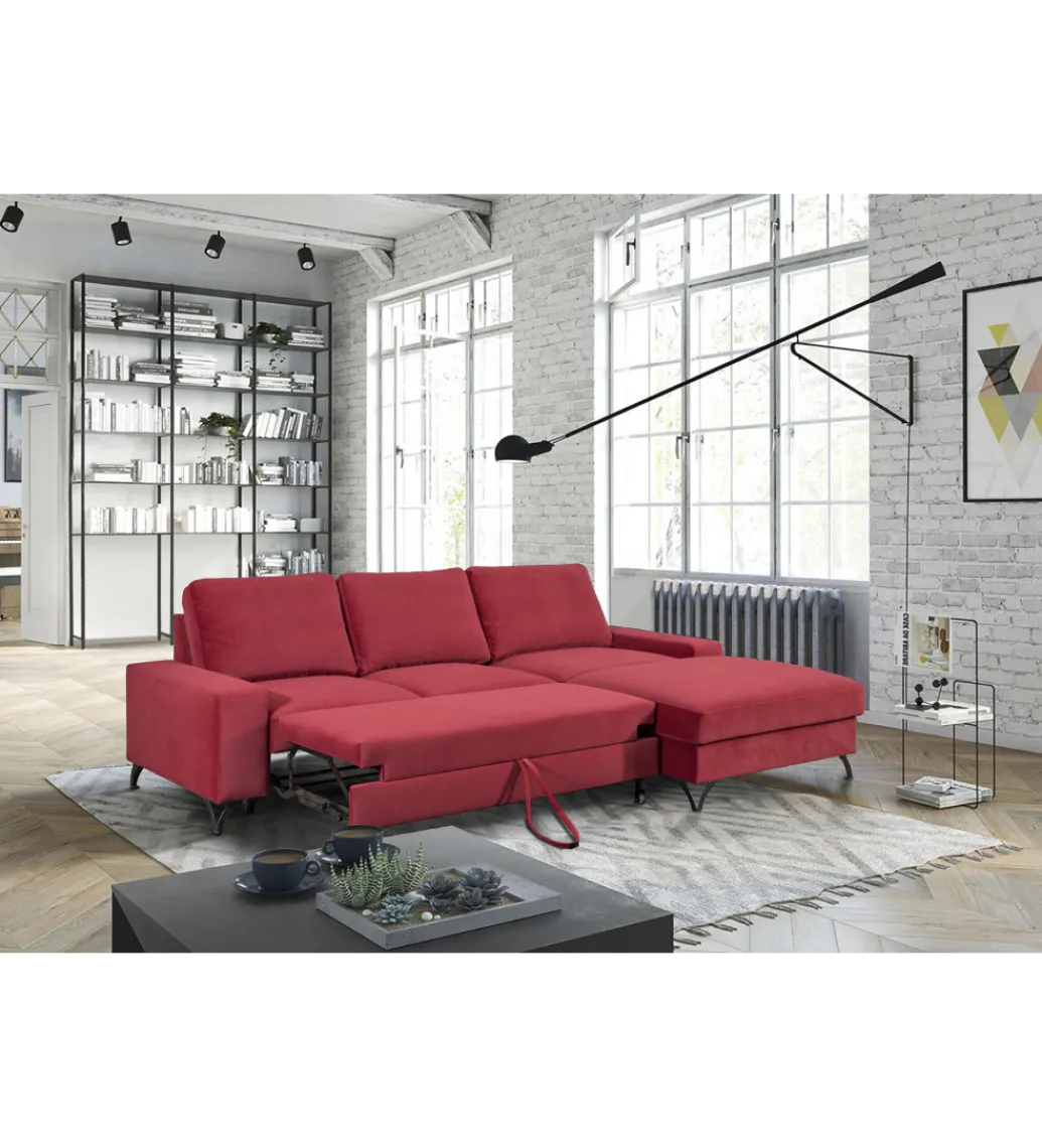 Comforteo Narożnik rozkładany MAKO Flavio MINI 264 cm z funkcją spania