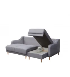MEB-K Polski Design Narożnik rozkładany SOLANO 232 cm z funkcją spania