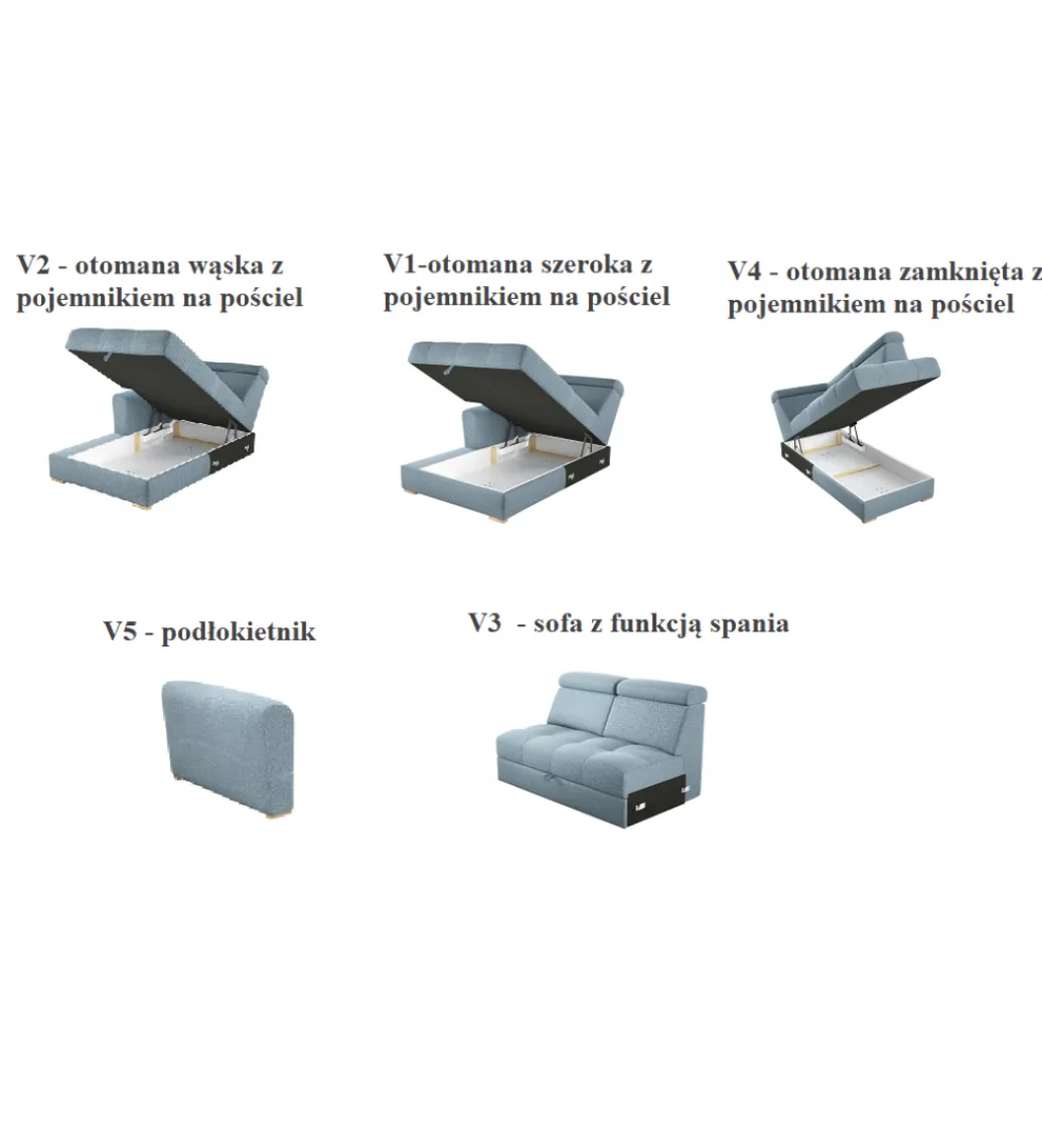 Comforteo Narożnik rozkładany VIVA Riva 270 cm z funkcją spania