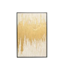 KDesign Obraz Abstract 80 cm x 120 cm złoto biały