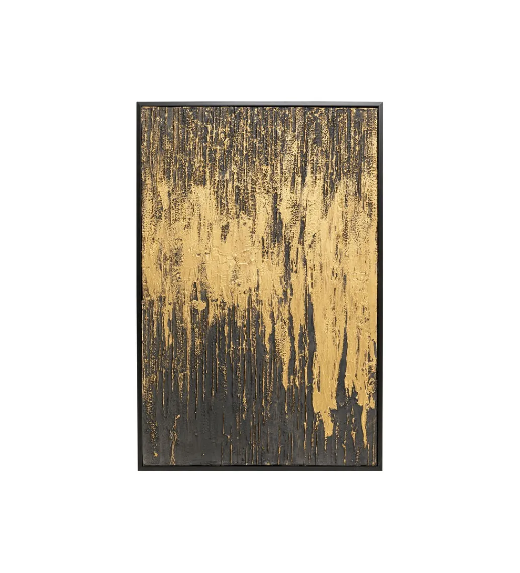 KDesign Obraz Abstract 80 cm x 120 cm złoto czarny
