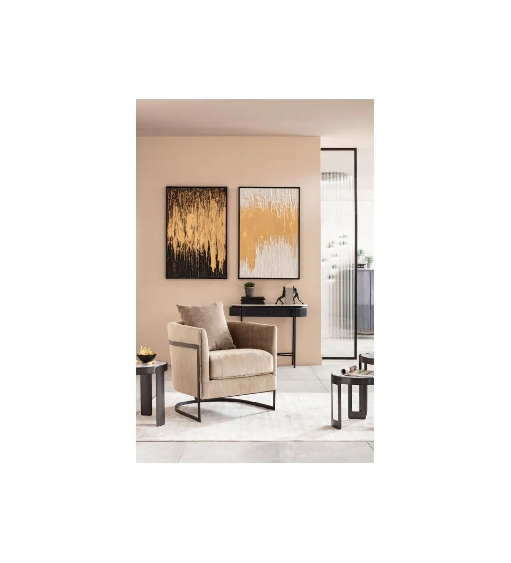 KDesign Obraz Abstract 80 cm x 120 cm złoto czarny
