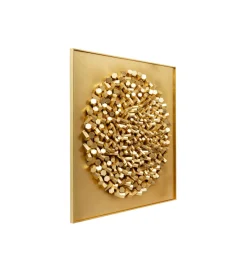KDesign Obraz 3D MIKADO 120 x 120 cm złoty