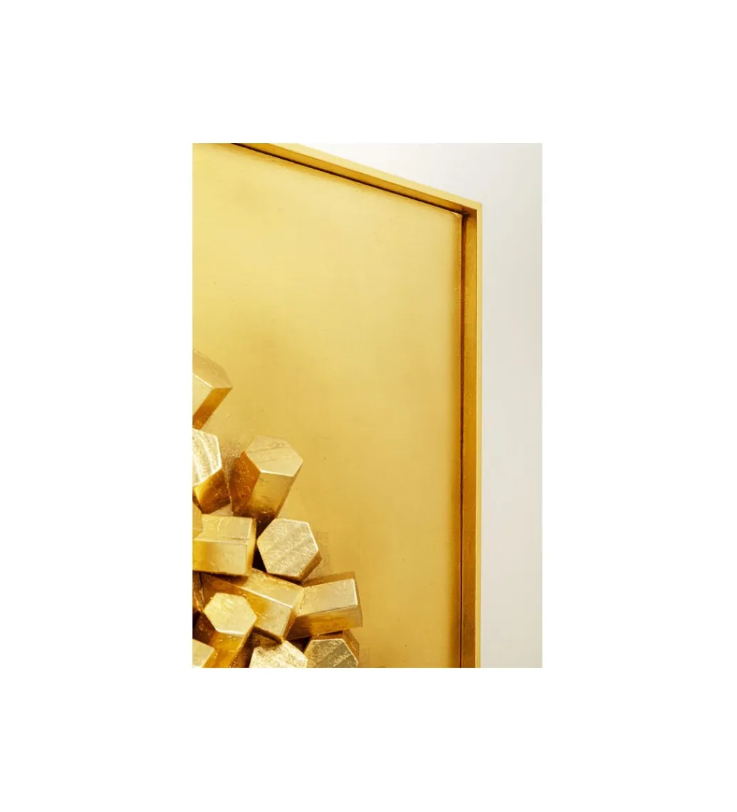 KDesign Obraz 3D MIKADO 120 x 120 cm złoty