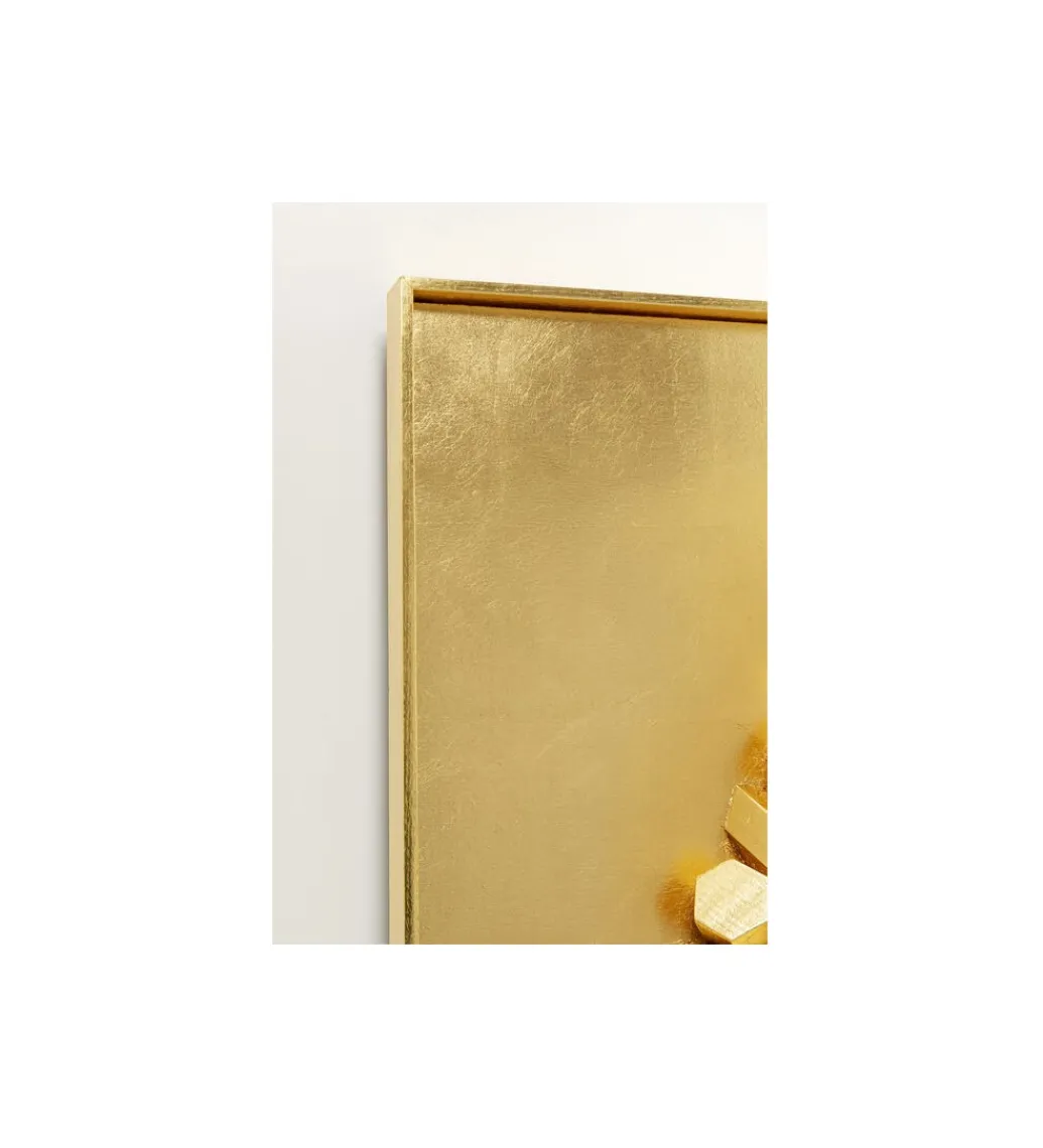 KDesign Obraz 3D MIKADO 120 x 120 cm złoty