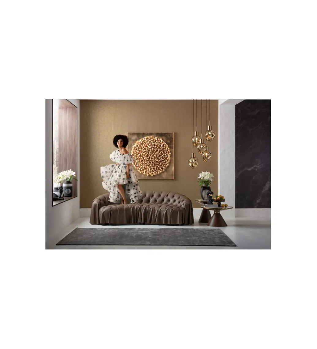 KDesign Obraz 3D MIKADO 120 x 120 cm złoty
