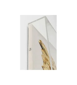KDesign Obraz GOLD WINGS 120 x 120 cm biało złoty