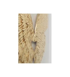 KDesign Obraz GOLD WINGS 120 x 120 cm biało złoty