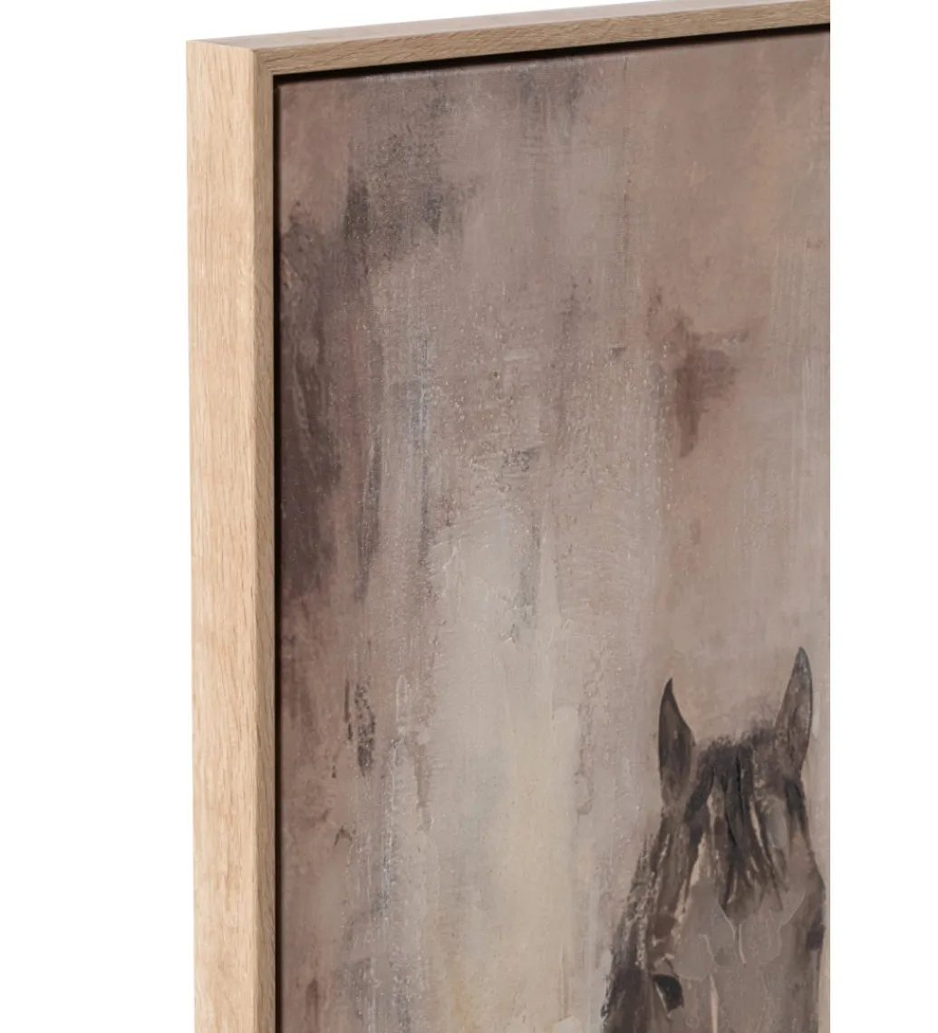 J-Line Obraz HORSE 142 x 102 cm beżowy