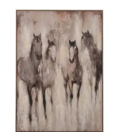 J-Line Obraz HORSE 142 x 102 cm beżowy